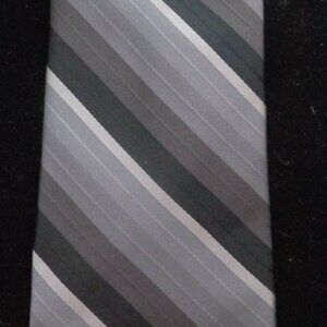 Stafford Grey Striped Silk Tie